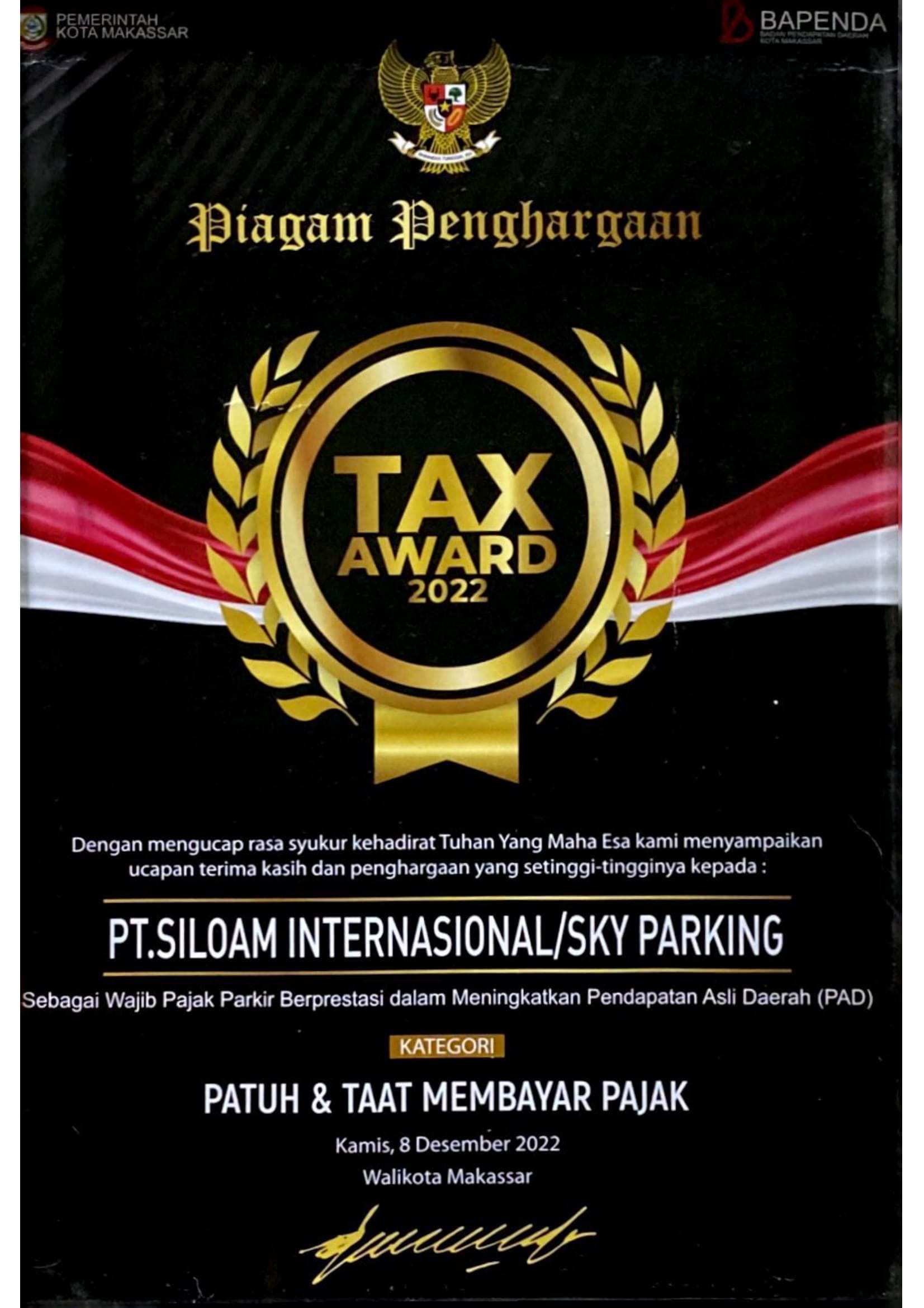 Wajib Pajak Terbaik Makassar 2022