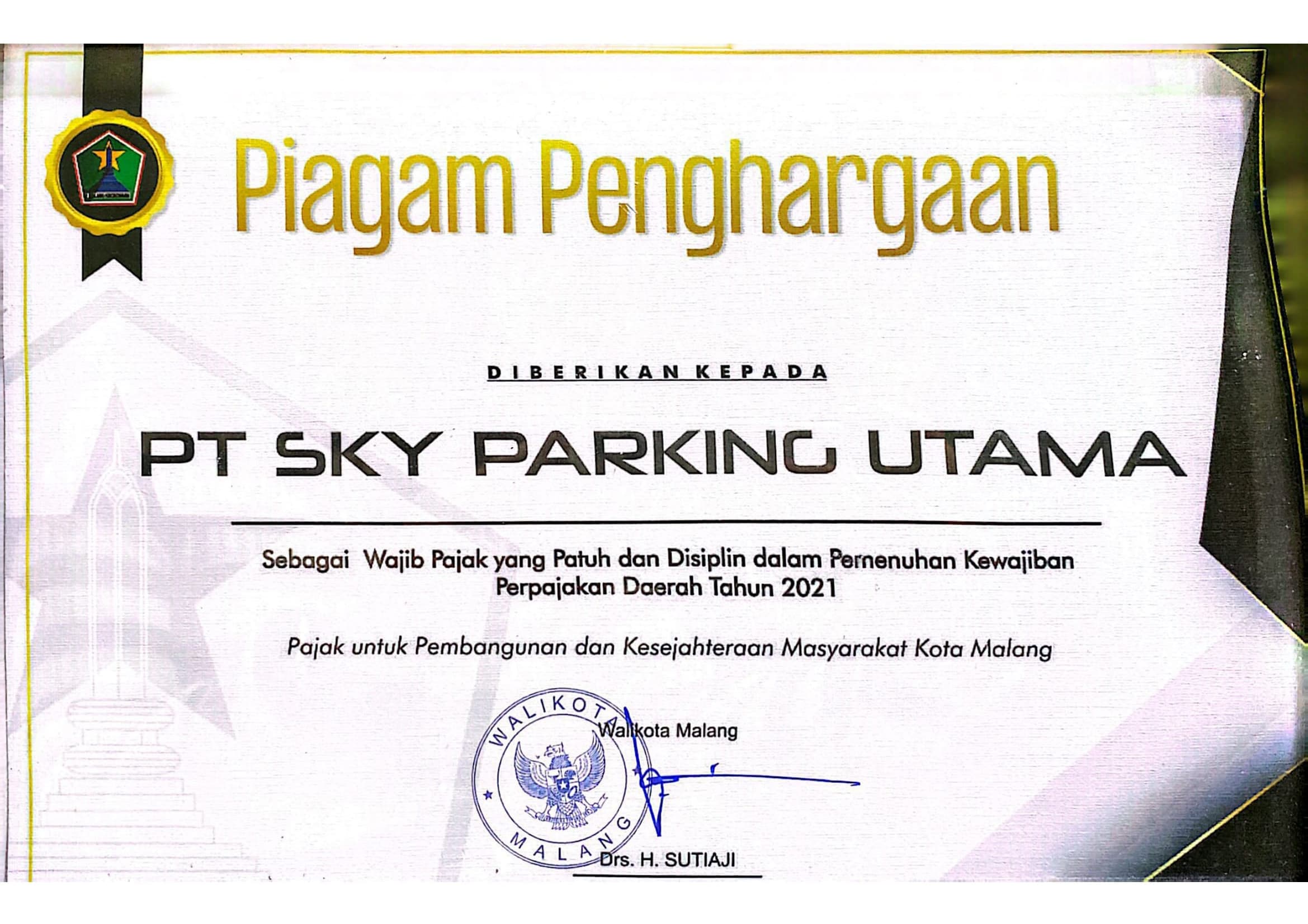 Wajib Pajak Terbaik Malang 2021